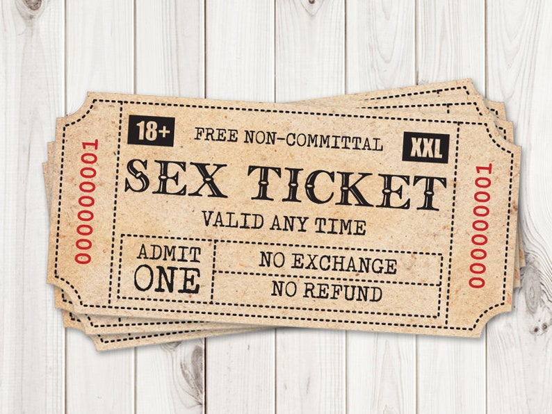 Sexy T For Him Printable Sex Tickets Kinky Coupon For