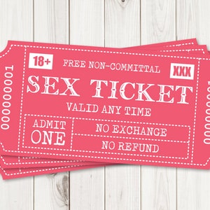 Sexy Valentines Geschenk für Sie oder Ihn, freche druckbare Sex Tickets Karten. Versauter Freund / Freundin Gutschein, Günstiges Geschenk für Mann / Frau.