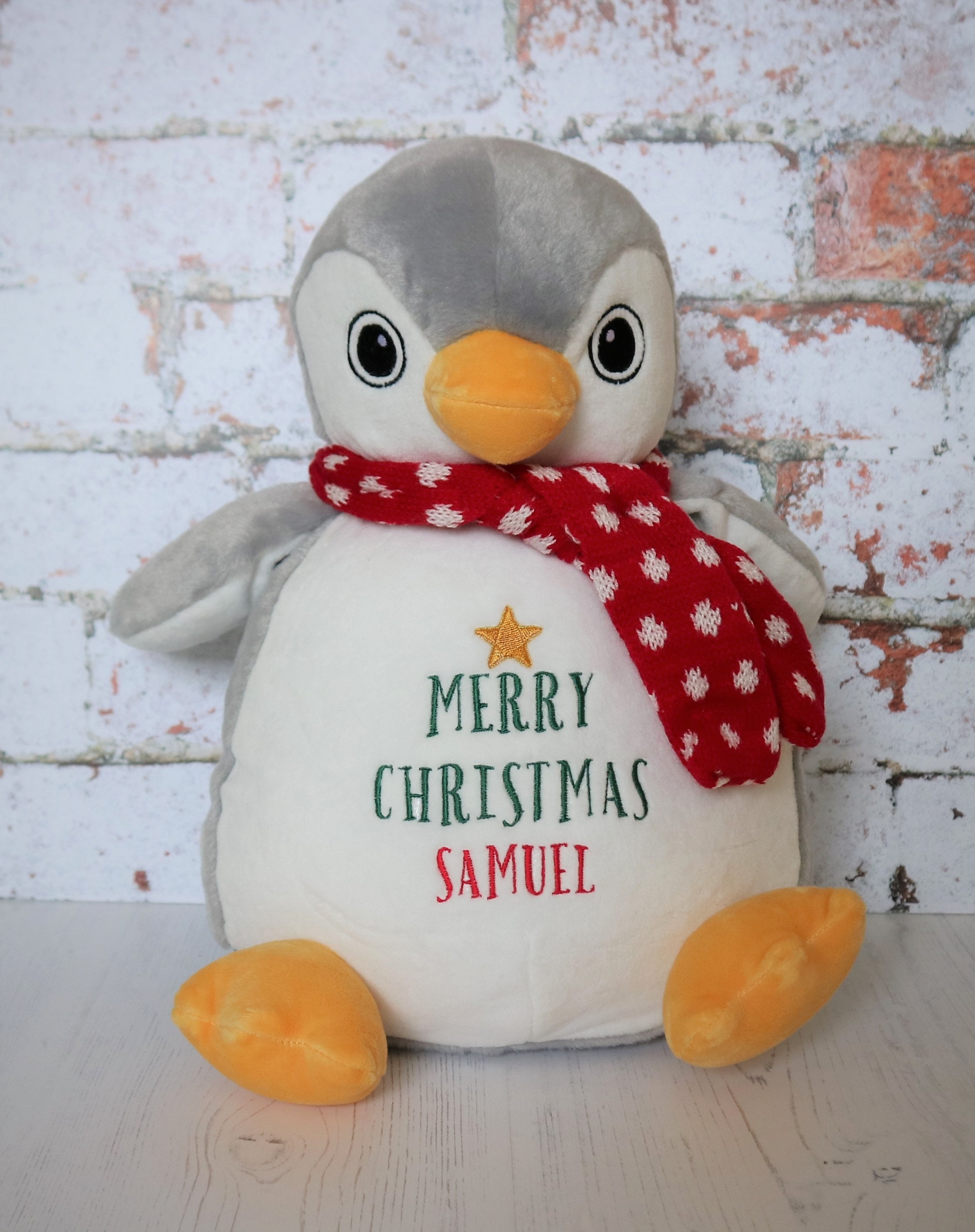 christmas penguin teddy
