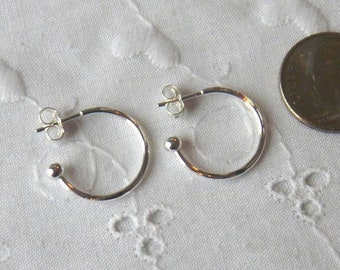 Sterling Silver Interchangeable 3/4 hoop earrings