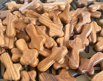 Olive wood crosses, Pocket crosses, Comfort crosses, Holding crosses, Natural wood crosses, Bethlehem crosses, Holy Land crosses