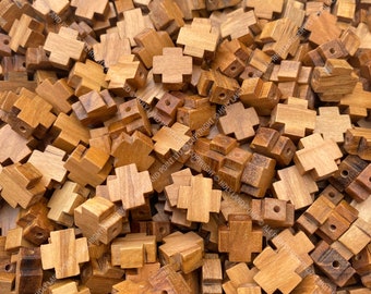 Cross beads, Olive wood beads, Olive wood cross beads, Small crosses, Bethlehem crosses, Crosses for bracelet, Rosary crosses