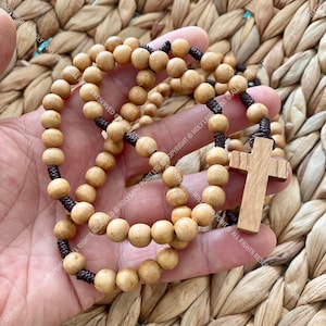 Catholic olive wood rosary 1+1 FREE, Bethlehem rosary, Holy Land rosary, Natural wood rosary, Prayer beads, Catholic rosary