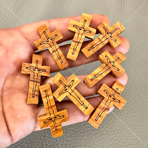 Olive Wood Crosses, Bethlehem Crosses, Natural Olive Wood Crosses