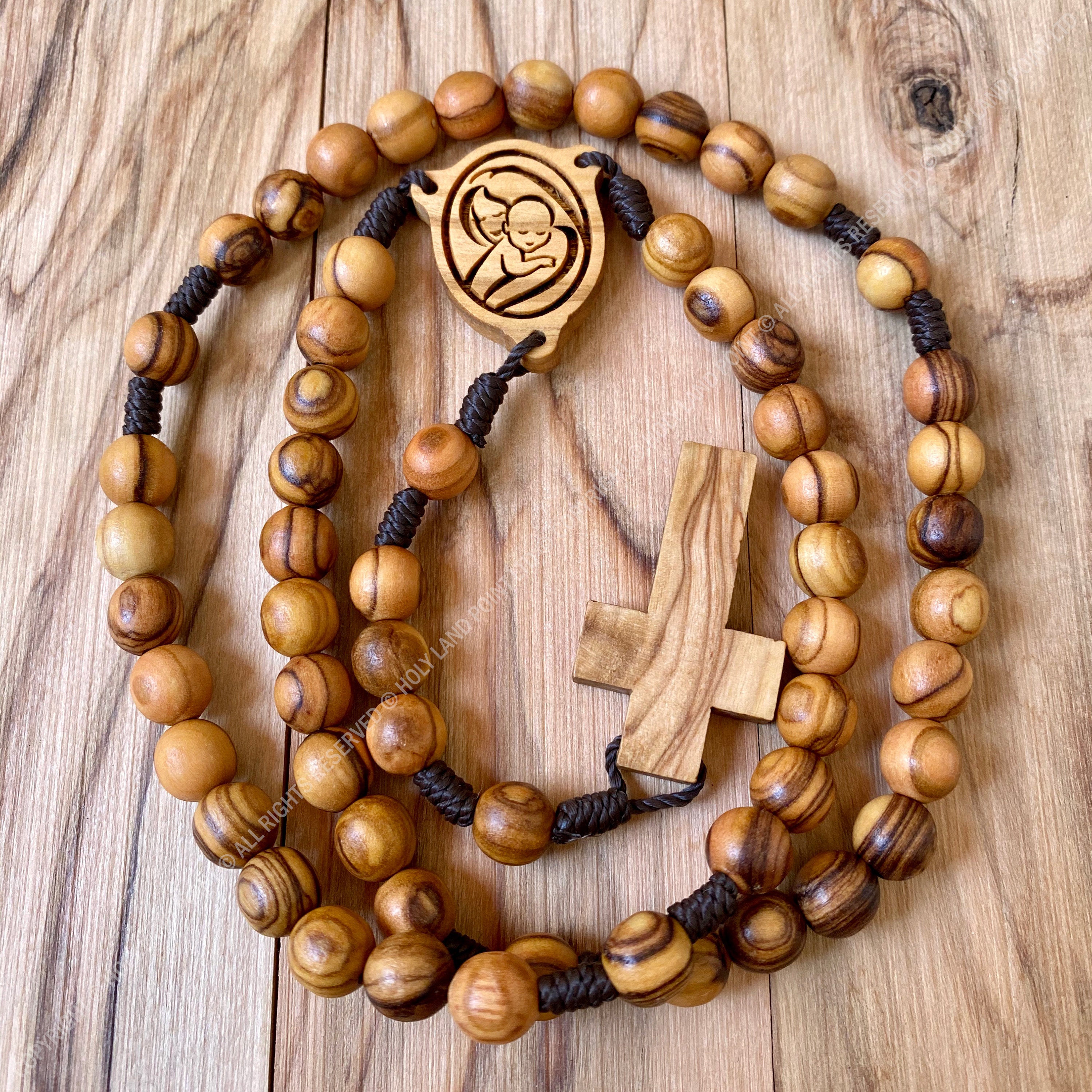 Holy Land Catholic Rosary. Olive Wood Rosary. Virgin Mary Etsy