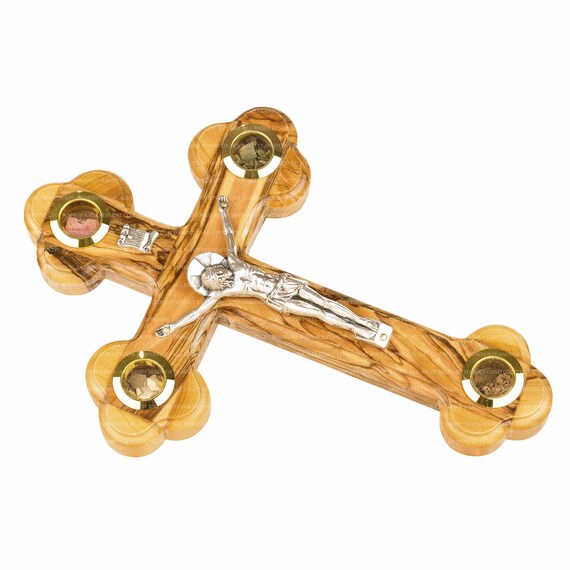 Holy Land Crosses. Small Olive Wood Crosses 1.41 inch 20 Bethlehem Crosses