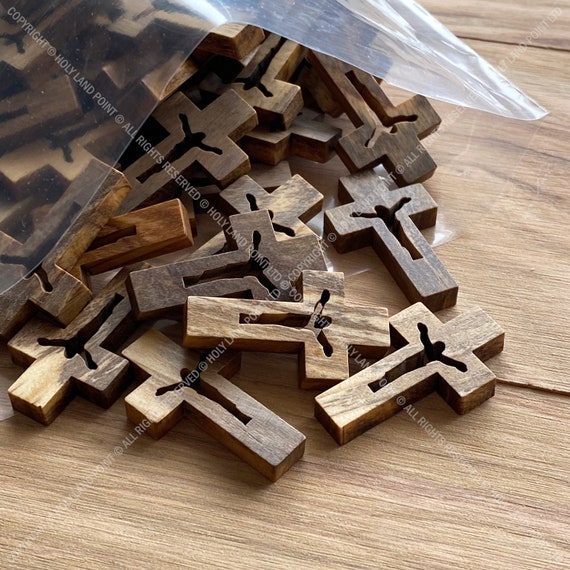 Olive Wood Crosses, Holy Land Crosses, Necklace Crosses, Natural