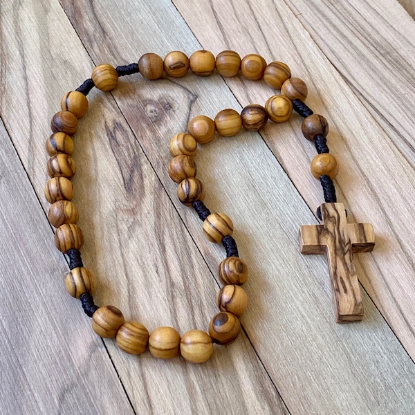 Olive Wood Rosary, Anglican Rosary, Prayer Beads, Holy Land Rosary