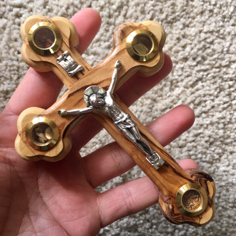Holy Land Crosses. Small Olive Wood Crosses 1.41 inch 20 Bethlehem Crosses