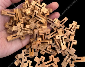 Olive wood crosses, Holy Land crosses, Necklace crosses, Natural wood crosses, Bethlehem crosses