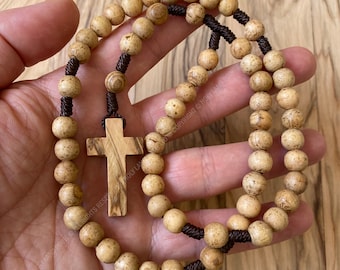 Olive Wood Rosary, Catholic Rosary, Holy Land Rosary, Wooden Rosary, Bethlehem Rosary