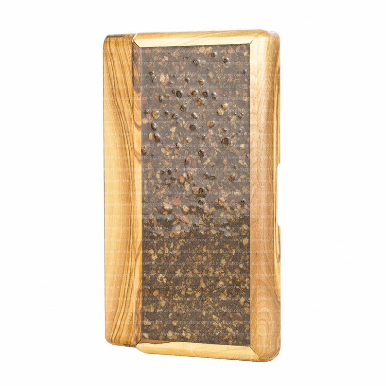 Olive Wood Box with Natural Jerusalem Stones City of David Period of King David 1000 BCE