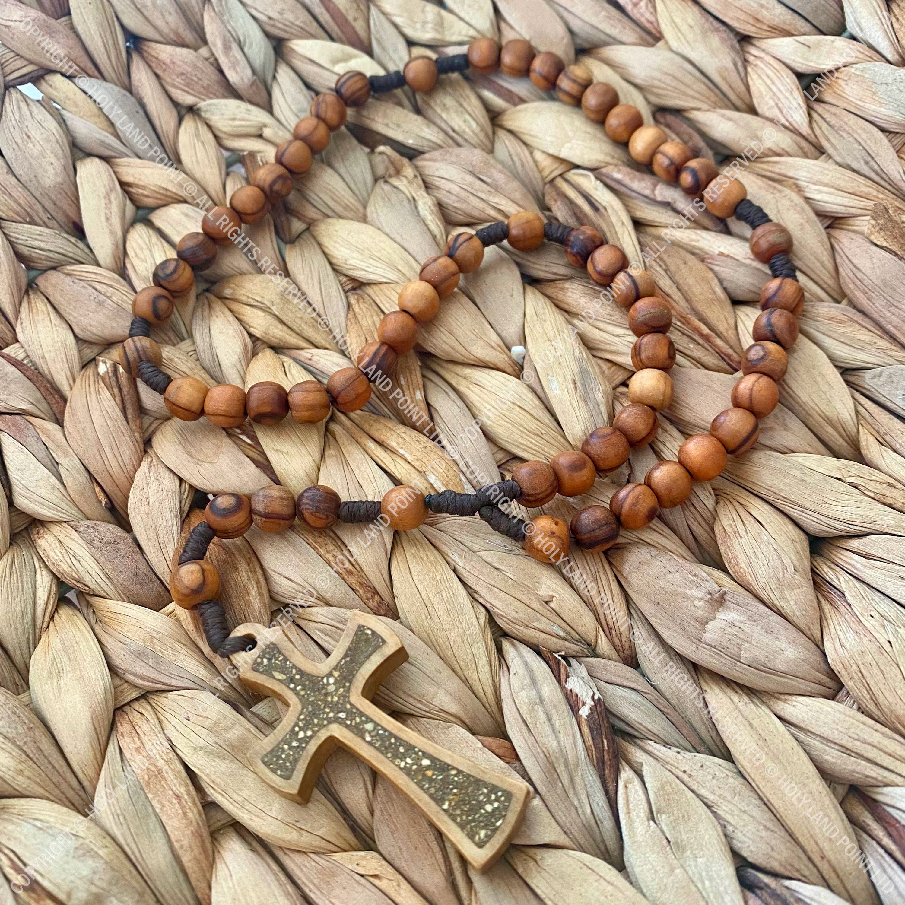Catholic Rosary Olive Wood Prayer Beads Rosary With Unique Etsy