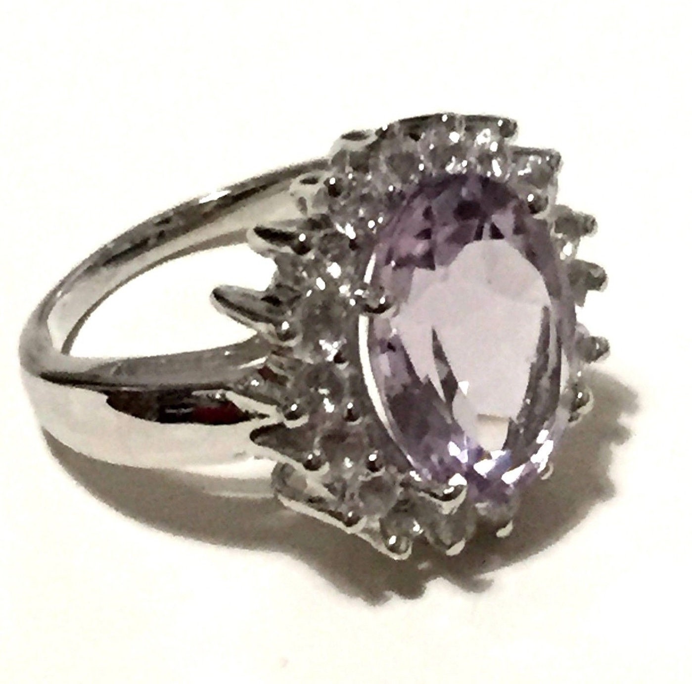 Genuine Pink Amethyst Engagement Ring Genuine 7.16ct TW Pink Etsy