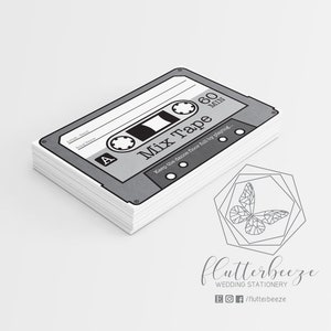 Imprimez le vôtre, Cartes de demande de chanson, demande de chanson de mariage, cassette vintage, cassette compacte, cassette de style années 80, Je promets de danser