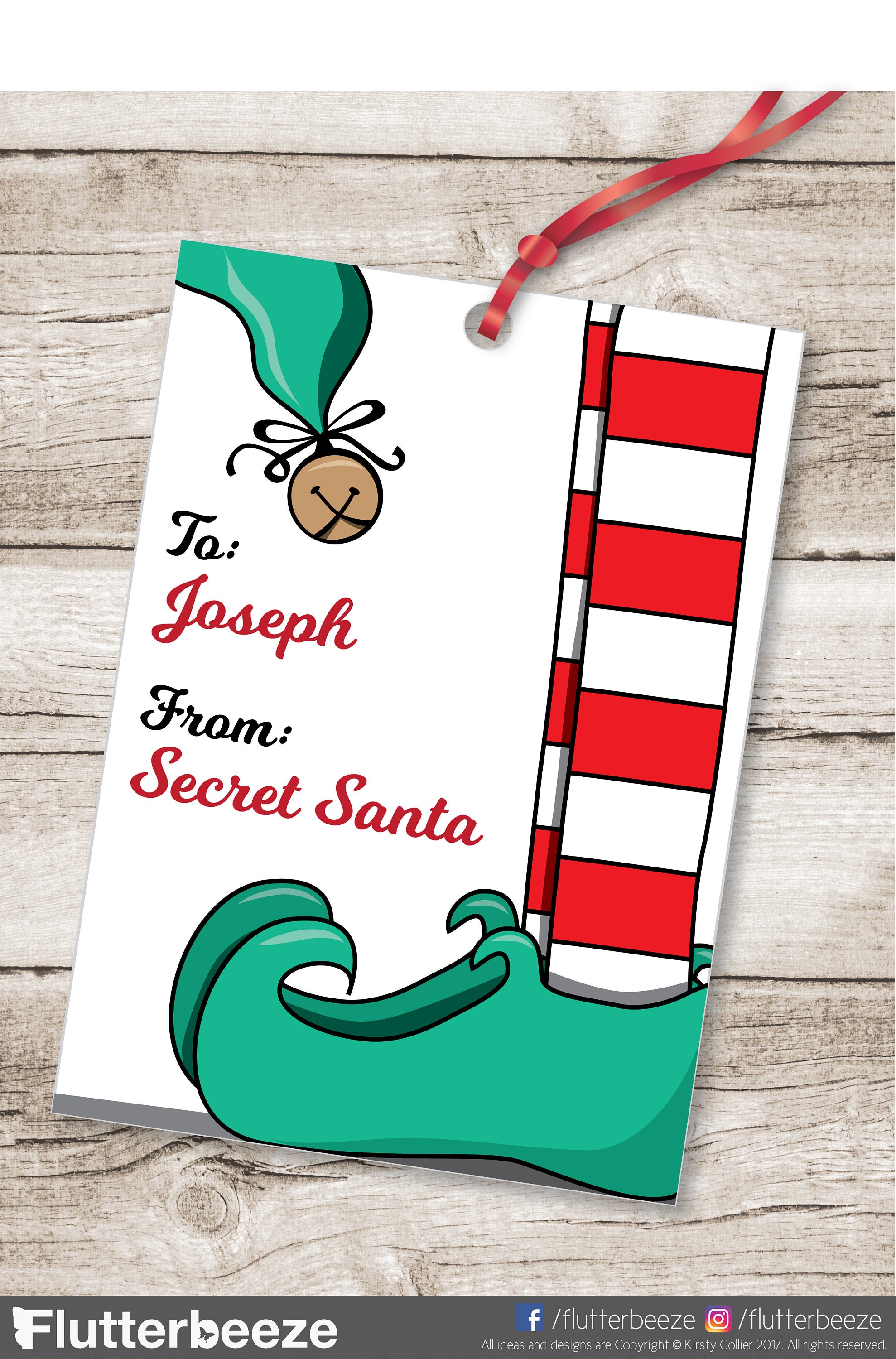 Secret Santa Label Template Great Professional Template