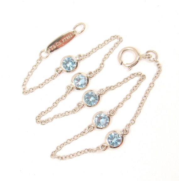 Tiffany color by store the yard bracelet aquamarine
