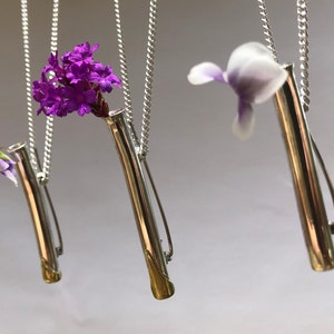 S. シルバー花瓶ブローチフラワーホルダー