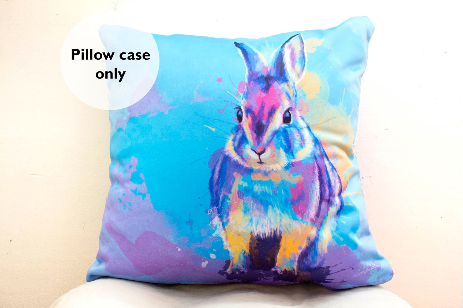 Bunny Pillow Cover Purple Lavender Nursery Decor Rabbit Lover Etsy