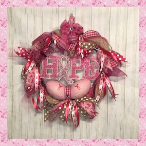 Breast Cancer Awareness Wreath