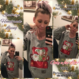 Red Truck Christmas Santa & Reindeer Logo Sweatshirt Only!