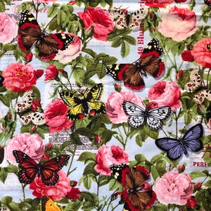Schmetterling Garten Baumwollstoff