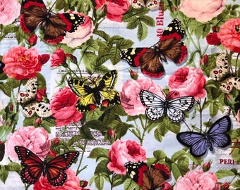 Butterfly Garden Cotton Fabric