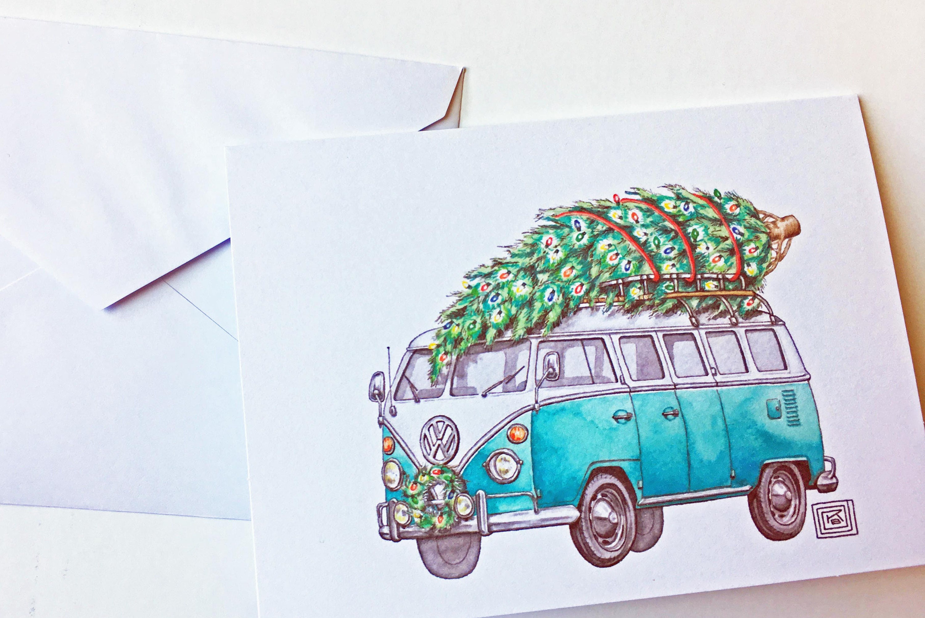 Vw Bus Christmas Cards 