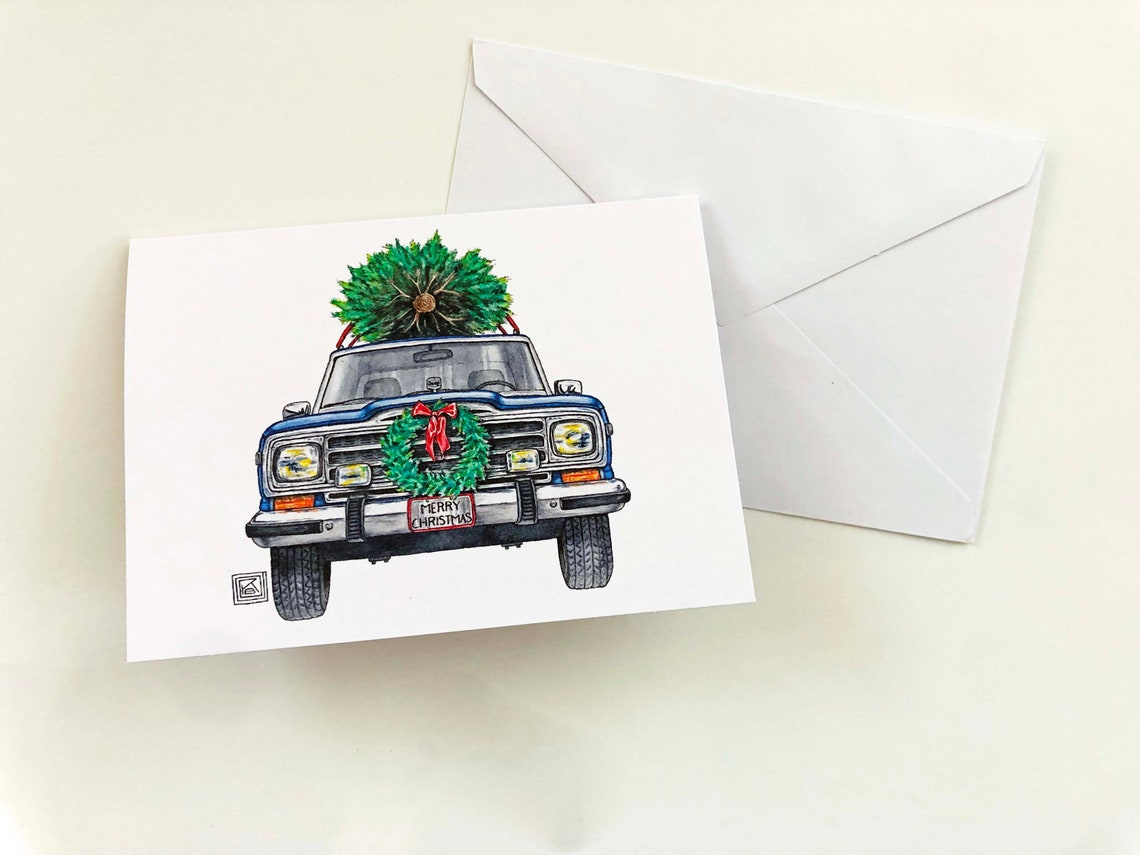 Jeep Wagoneer Christmas Cards set of 8 Cards and Envelopes Etsy