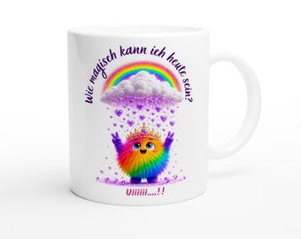 Wie magisch kann ich heute sein?| Süße Fantasy Tasse | Buntes Flauschwesen |