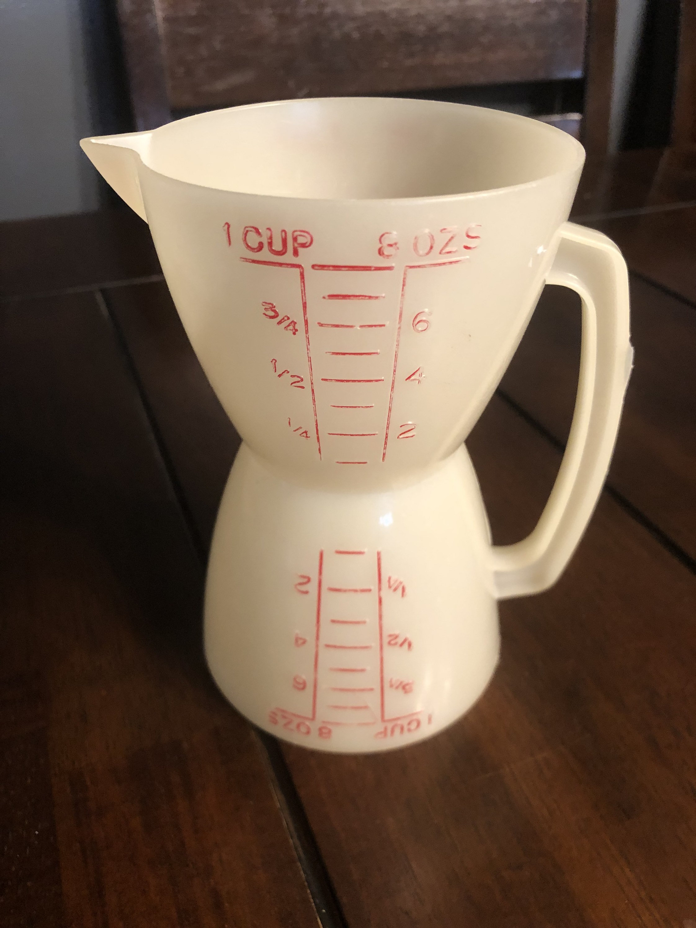 Vintage Tupperware double sided measuring cup FREE SHIPPING Etsy