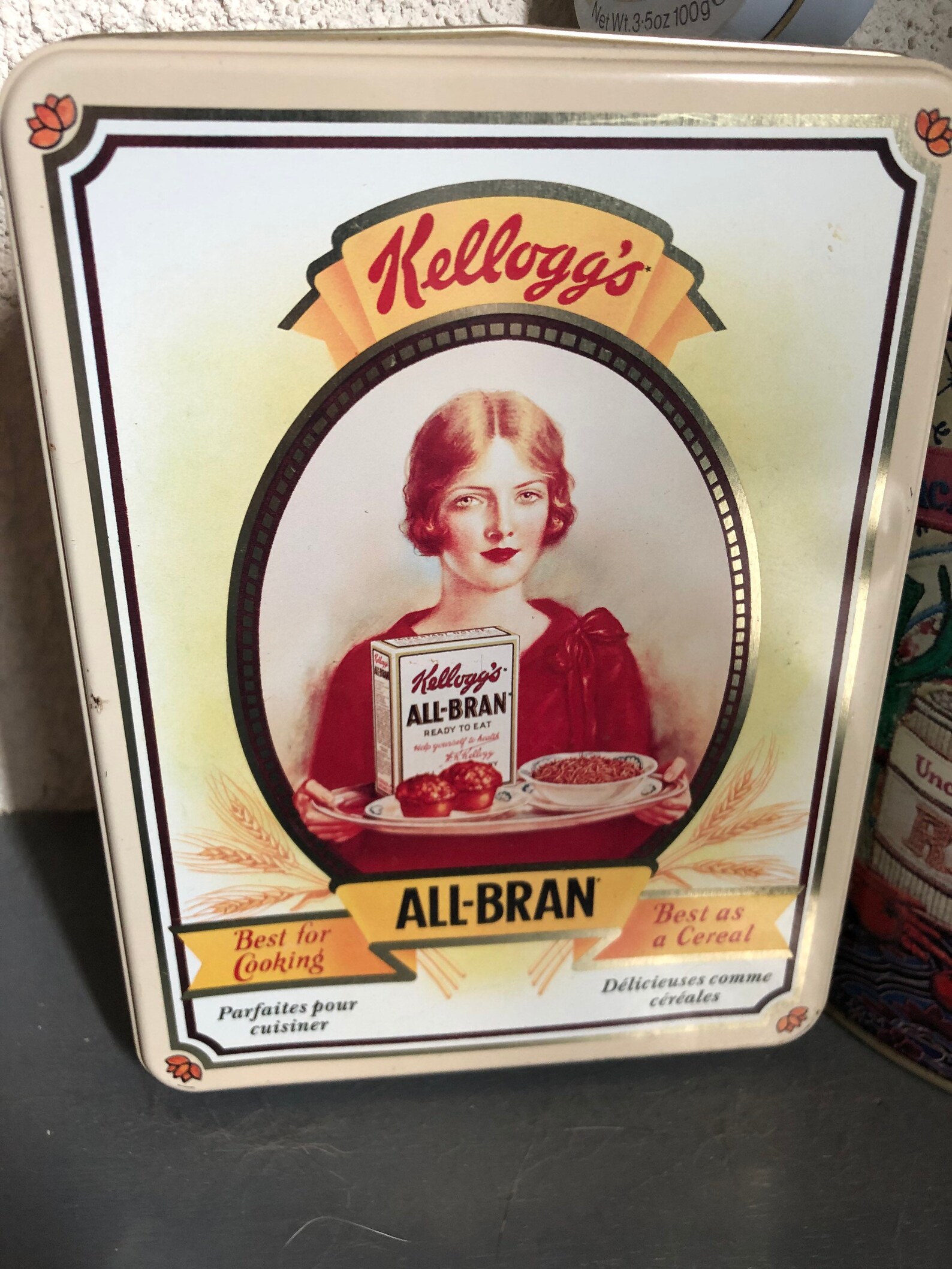 Vintage Collectible Kelloggs All Bran Cereal Tin Empty Etsy