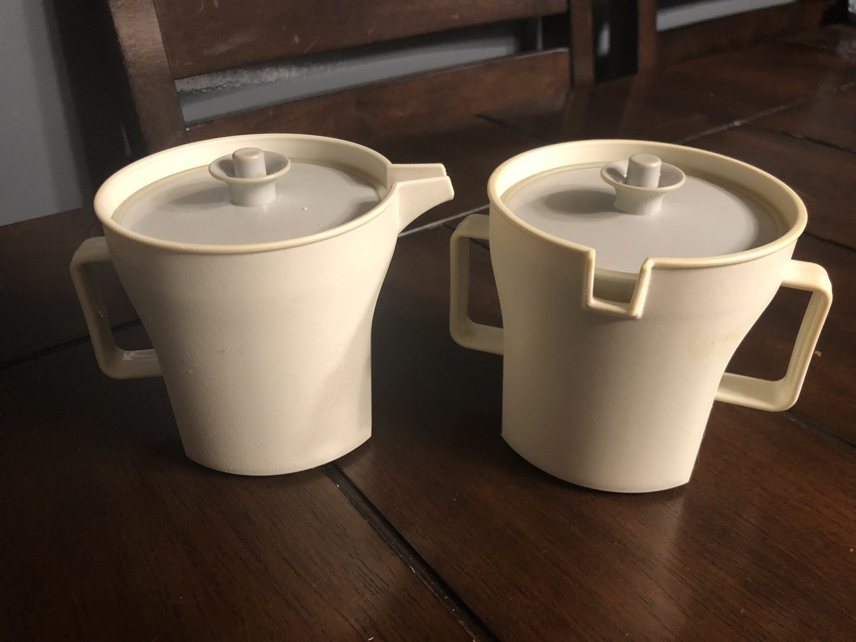 Vintage Tupperware creamer and sugar container FREE SHIPPING Etsy