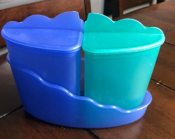 Vintage Tupperware Sugar Bowl and Creamer Cream Set and Holder Etsy