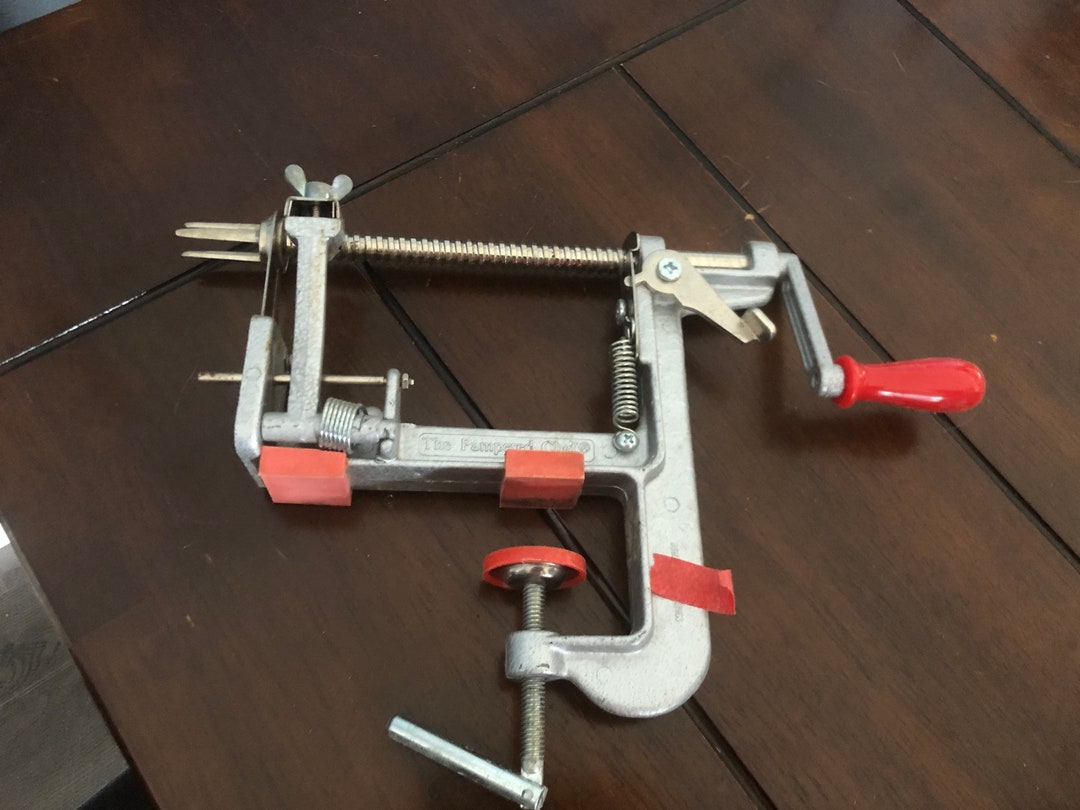 Vintage Pampered Chef Apple Corer Peeler Slicer Stainless Etsy