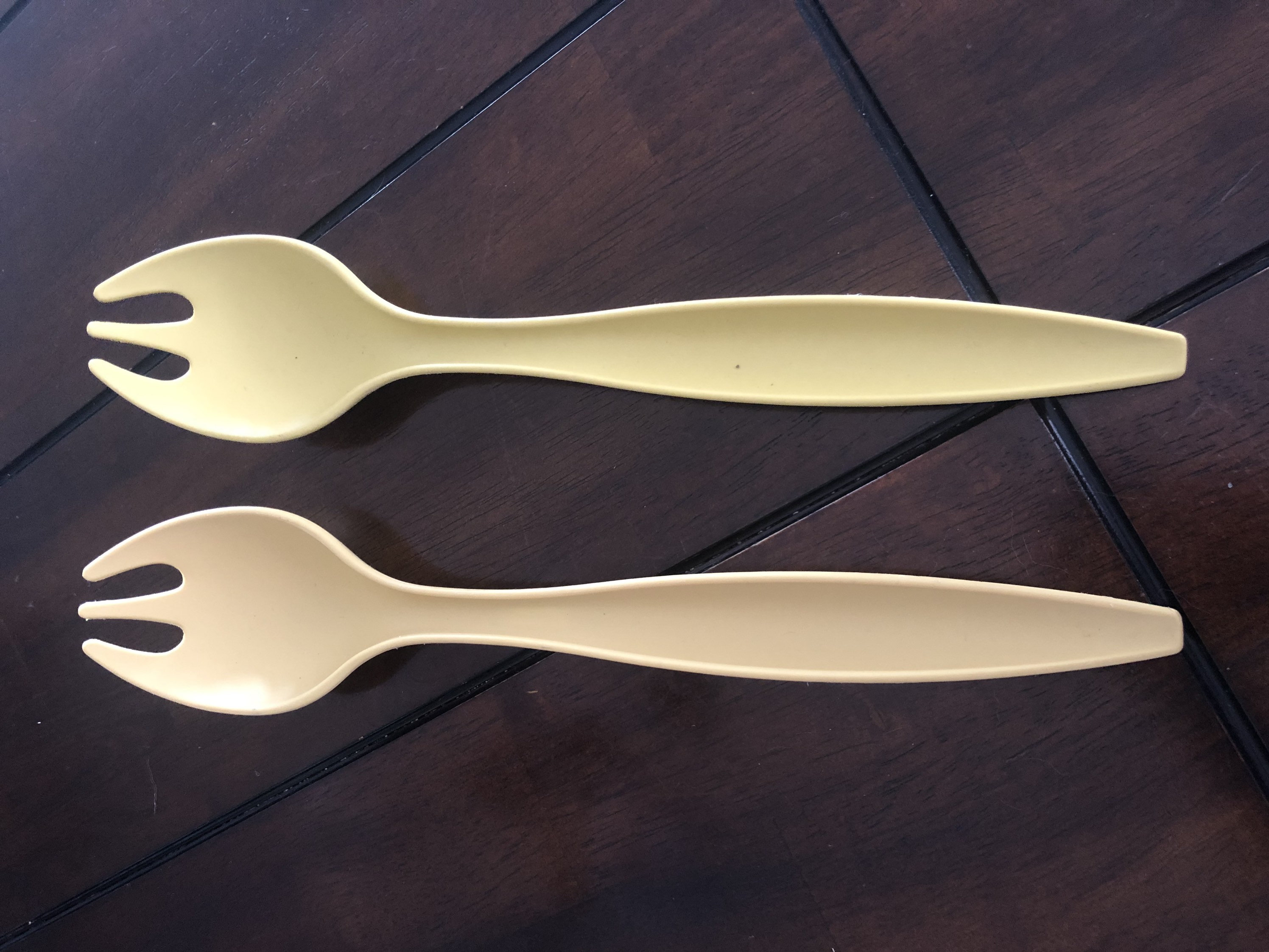 2 Vintage Tupperware Salad Forks Utensils FREE SHIPPING Etsy