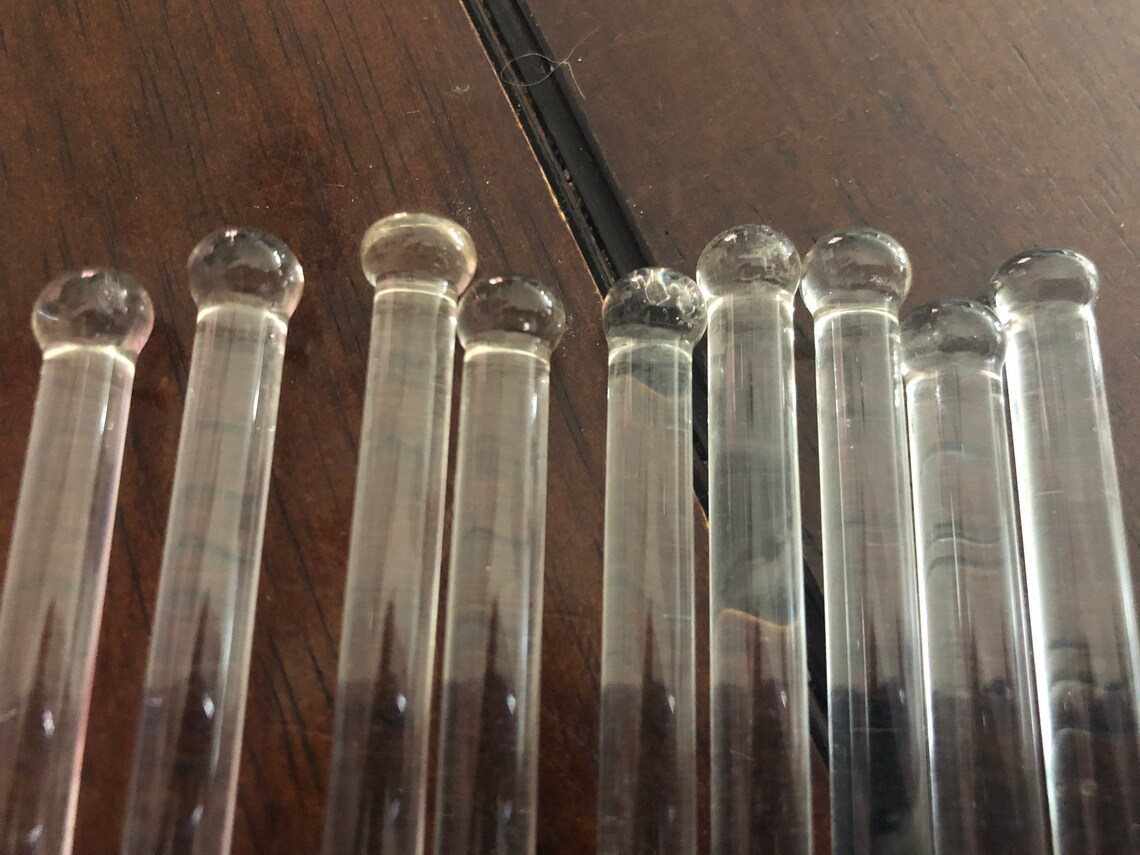 10 Vintage Solid Glass Chemistry Rod Stir Sticks Home School Etsy