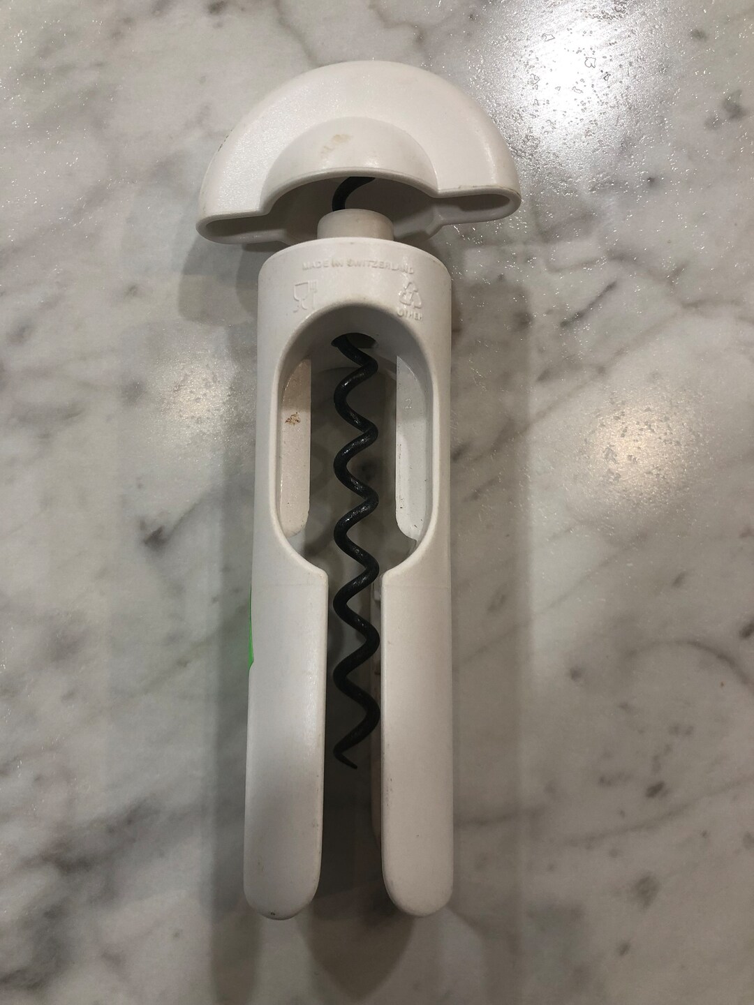 Vintage Tupperware White the Uplifter Wine Bottle Corkscrew Opener