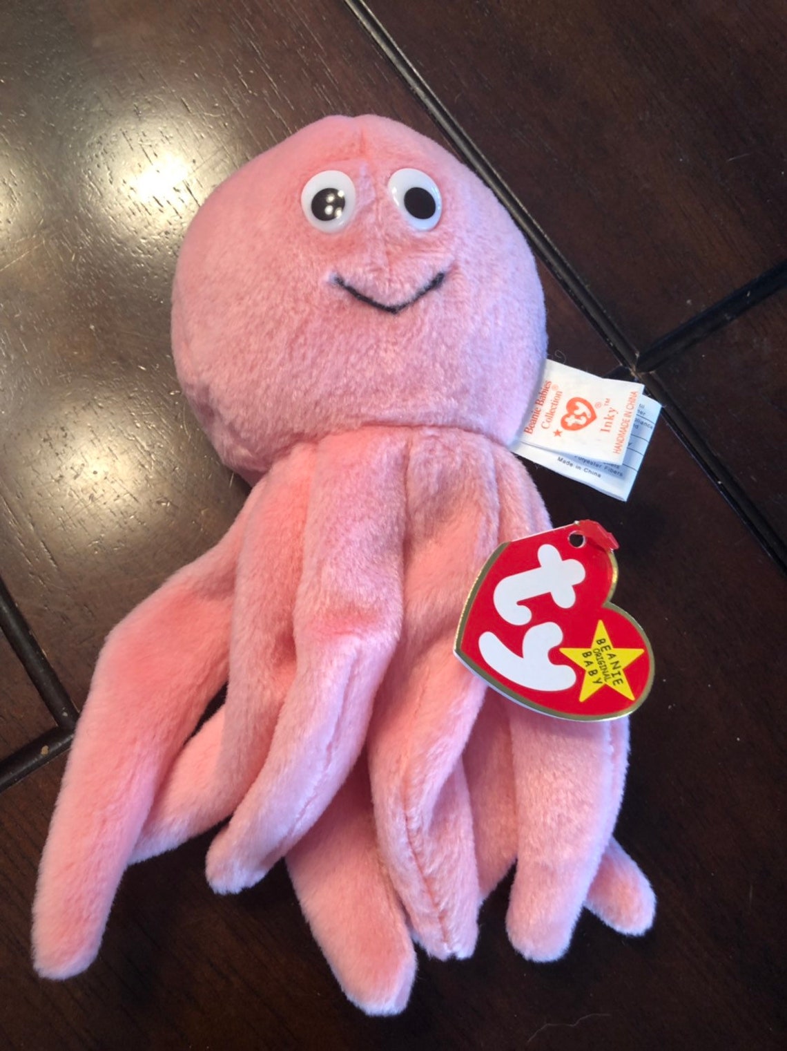Rare Vintage Ty Beanie Baby Inky the Octopus Etsy