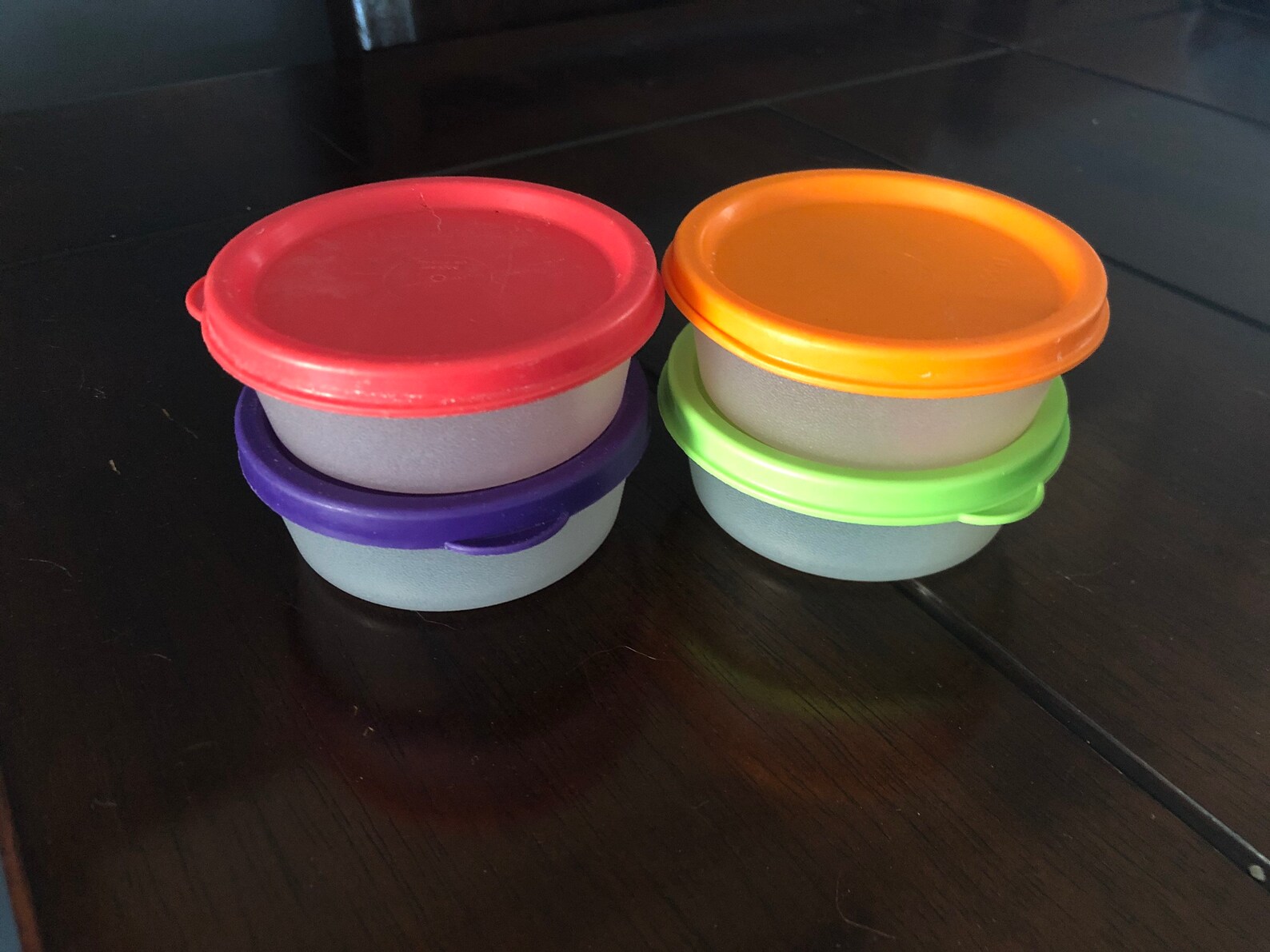 4 Vintage tupperware small containers with lids FREE SHIPPING | Etsy