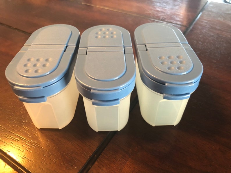 Three vintage small spice shakers FREE SHIPPING
