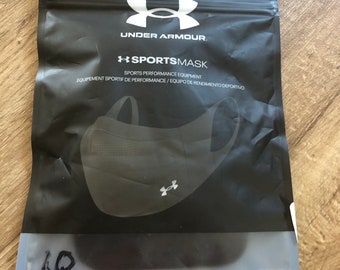 New in package authentic Under Armour reusable washable face sports mask sportsmask black adult unisex small medium