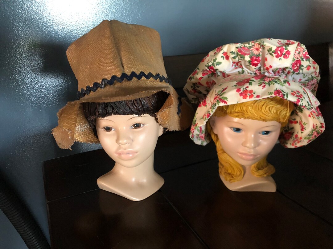 2 Vintage Ceramic Bisque Papier Mache Busts Doll Heads Boy and Etsy UK