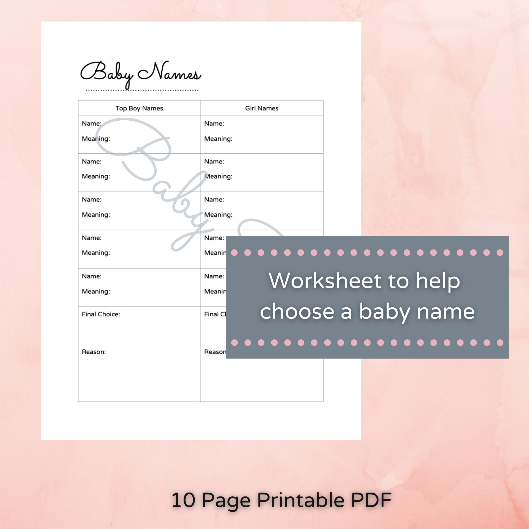 Printable Pregnancy Planner and Checklists Registry Hospital - Etsy