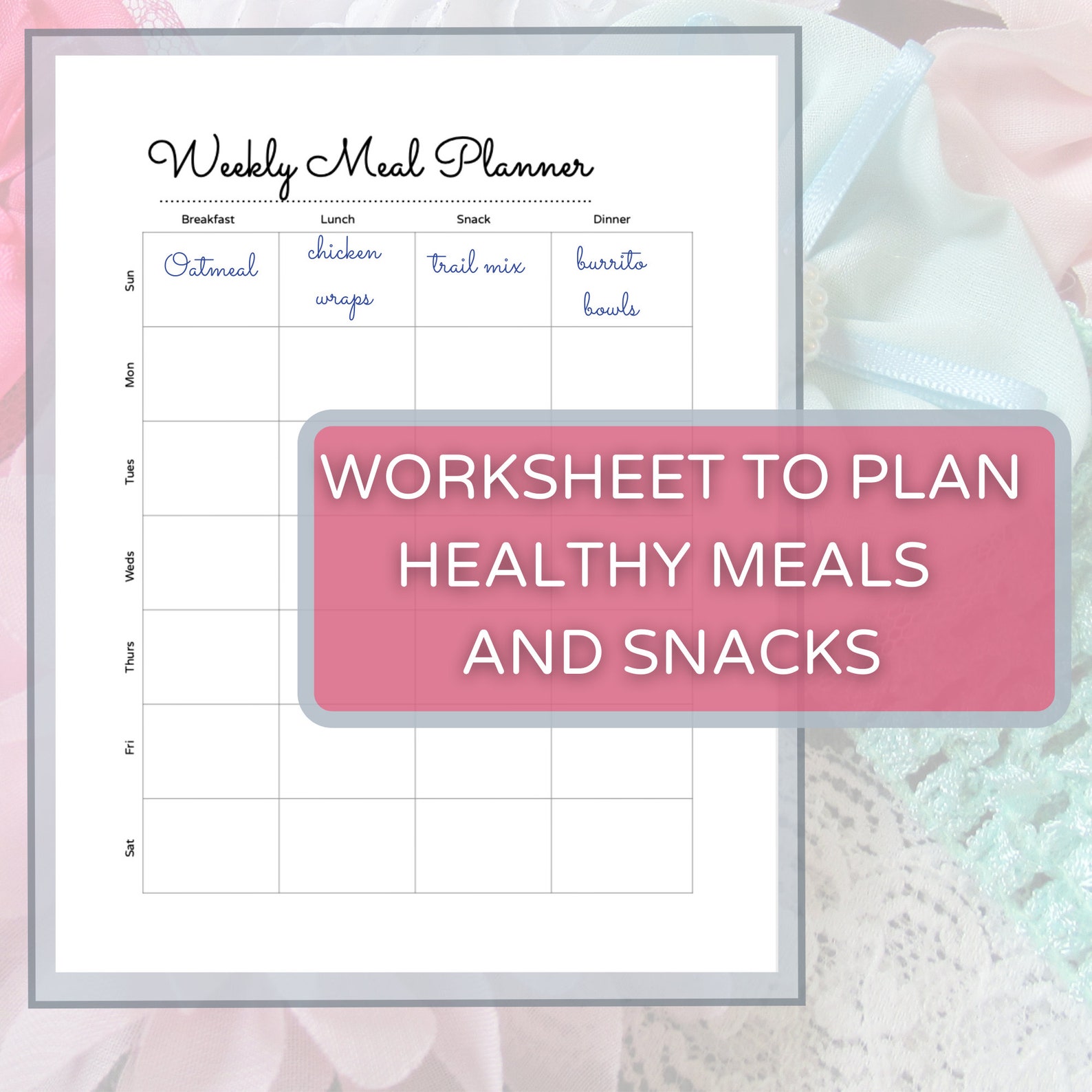 Pregnancy Meal Planner Printable Weekly Journal Organizer | Etsy