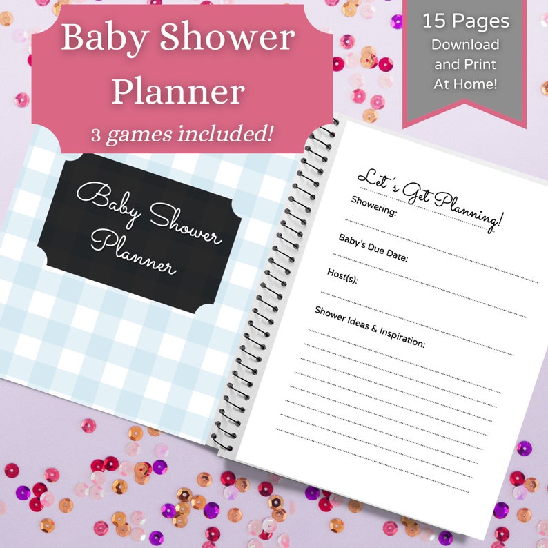 Baby Shower Planner Printable for Virtual Party Includes Etsy