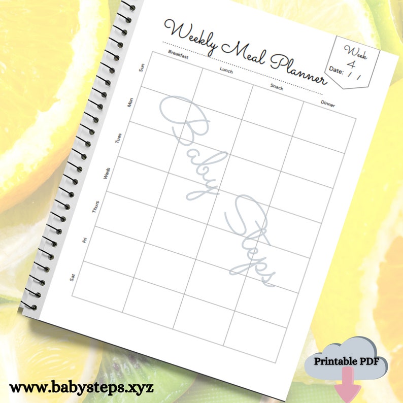 Pregnancy Meal Planner Printable Weekly Journal Organizer - Etsy