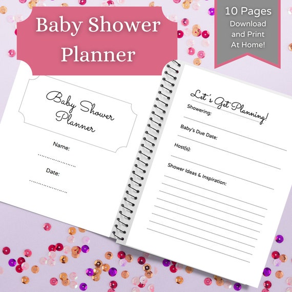 Baby Shower Planner Printable Organizer Registry List Etsy