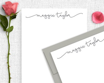 Personalized Stationery, Personalized Stationary, Personalized Note Cards, Thank You Note Cards, Stationery Set, Notepad, Note pad