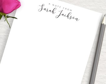 Personalized Notepad, Personalized Stationery, Stationary, A Note From, Writing Paper, Custom Notepad, Writing Pad, Calligraphy Note pad,